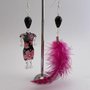 Orecchini "Sundry Molds" - Feather-Doll fucsia