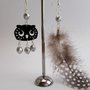 Orecchini "Sundry Molds" - Owl-Feather argento