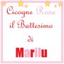 Cicogne rosa per Marilu ed il battesimo della sua bambina