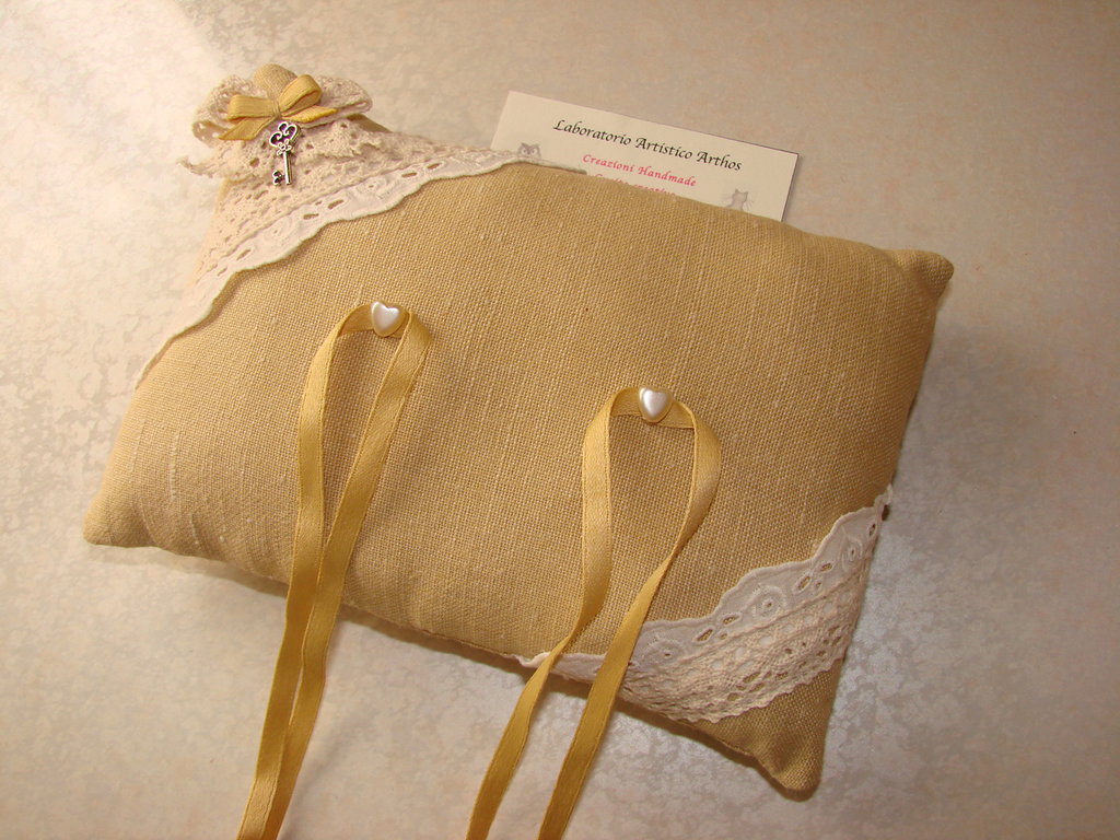 Cuscino Portafedi Yuta Per Matrimonio Shabby Chic Per