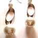 Orecchini "White oval pearl" con perle bianche ed elementi argentati