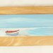 Barche dipinte su  legno di castagno 