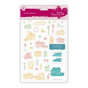 A5 Clear Stamps - Village
