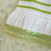 Baby Vestitino in puro cotone Bianco a righine verdi