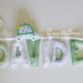 Davide: una ghirlanda di lettere imbottite per decorazioni in stoffa che decorano la sua cameretta!