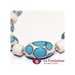 Collana Pois Monocolore  azzurra in vetro di Murano fatto a mano