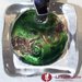 Collana Acquario con conteria  verde in vetro di Murano fatto a mano
