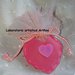 Sacchetto portaconfetti cuore rosa x bomboniera fai da te matrimonio battesimo comunione  in feltro rosa fuxia con cuoricino personalizzabile