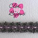 Bracciale Crochet con catena rosa e grigio scuro