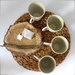 Tazze su ordinazione in ceramica per thè, caffelatte, cappuccino, con gancio per bustina. Set di 4