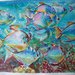 Branco dei pesci, acquerello, dipinto originale / Shoal of fish, watercolor, original painting
