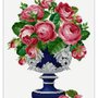Roses in Silver Urn - Schema Punto Croce Rose in Vaso Argento - Ellen Maurer Stroh - EMS047A