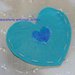 Sacchetto portaconfetti cuore azzurro x bomboniera fai da te battesimo comunione cresima in feltro con cuoricino personalizzabile