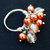 Anello wire con Charms in perle di boemia e perle cerate rame