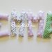 Emma: una ghirlanda di lettere imbottite lilla e verdi per il suo nome!