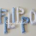 Filippo: una ghirlanda di lettere celesti per decorare la cameretta con il banner del suo nome!