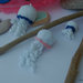 Tre Meduse amigurumi in dimensioni differenti - decorazioni , giocattoli, bomboniera originale per nascita e battesimo, regalo 