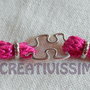 Inserzione privata per x M&M Cristina Z. Braccialetto Triccottin puzzle fucsia