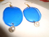 orecchini petalo blu trasparente