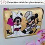 Pochette Minnie e Topolino Sposi da personalizzare. Vera pelle