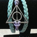 Bracciale in Pelle Sintetica Marrone Nera Harry Potter Boccino d'oro Doni della Morte e Gufi