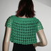 bolero maglia shirt donna artigianale uncinetto verde smeraldo xs s 38 40