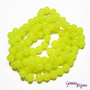 Lotto 20 perle tonde in vetro imitazione giada 8mm giallo limone