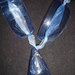 grandi petali azzurri ciondolo cristallo