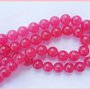 AGATA TONDA LISCIA FUCSIA  10 MM 6 PZ