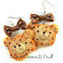 Orecchini Cookie - Biscotto a forma di Orso - Orsetto - Idea regalo - Cute - kawaii