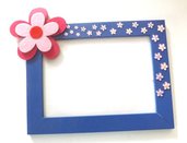 Cornice decorata con strass e fiore in feltro idea regalo