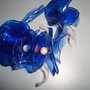 bracciale blu perle di vetro