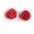 Orecchini rose rosse a perno realizzate a mano in porcellana fredda