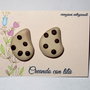 orecchini in fimo biscotti gocce di cioccolato