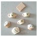 Formine ceramica dipinte teiera tazze muffin bomboniera 