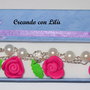 BRACCIALE CIONDOLI IN FIMO ROSE FUCSIA