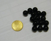 10 perle nere in pastica 12 mm
