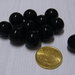 10 perle nere in pastica 16 mm