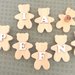 INSERZIONE RISERVATA per IRINA lotto 12 orsetti legno naturale e bianchi con lettera alfabeto