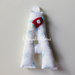 Lettere di stoffa imbottite e decorate con miniature a tema 'Astronavi ed Ufo tra le stelle' per le sue bomboniere!