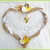 Ghirlanda shabby “Buongiorno” a forma di cuore in juta con uccellino limone farfalla fiori