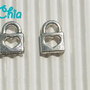 12 charms mini lucchetti cuoricini