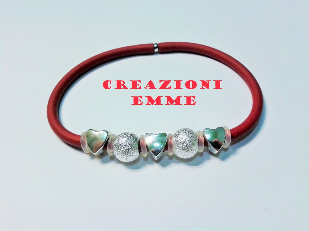 Braccialetto Donna Con Cuore E Ciondoli Fragola Ciliegia – Gioiello Estivo Carino E Regolabile