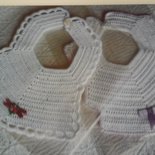 Lot De 2 Bavoirs Pour Bébé Faits Main Au Crochet - Coton Bleu Ciel - Neufs