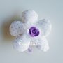 Fiore porta confetti in stoffa fantasia: una soluzione shabby chic per le vostre bomboniere