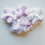 20 Fiori porta confetti in stoffa a pois, quadretti e fiori glicine: una soluzione shabby chic per le vostre bomboniere!