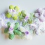 20 Fiori portaconfetti in cotone a quadretti,pois e fiori glicine, celesti e verdi: una soluzione shabby chic per i vostri confetti!