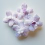 50 Fiori porta confetti in stoffa a pois, quadretti e fiori glicine: una soluzione shabby chic per le vostre bomboniere!