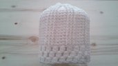 Cappello romantico bianco in pura lana
