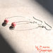 O.19.2015 - Orecchini pendenti con perle rosse - Linea Calder